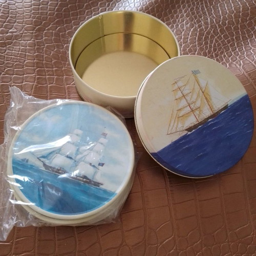 Coasters with ships new, collectible from Sklavenitis