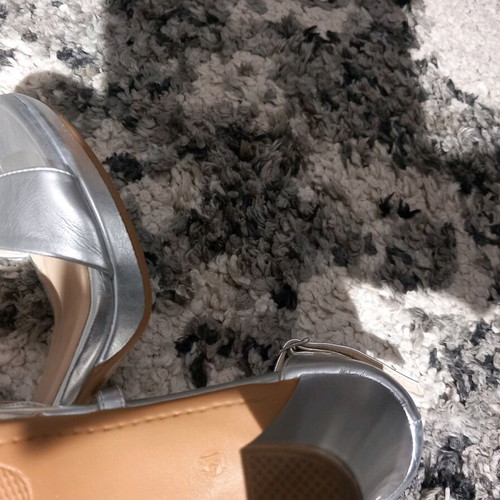 Ragazza 41 silver leather heels like new