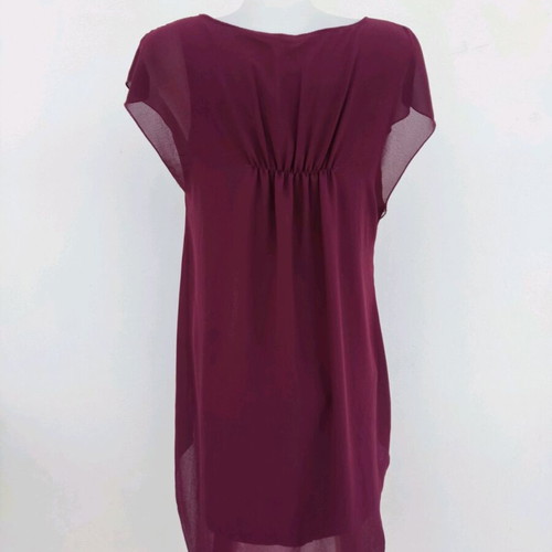 Burgundy blouse dress used, size M