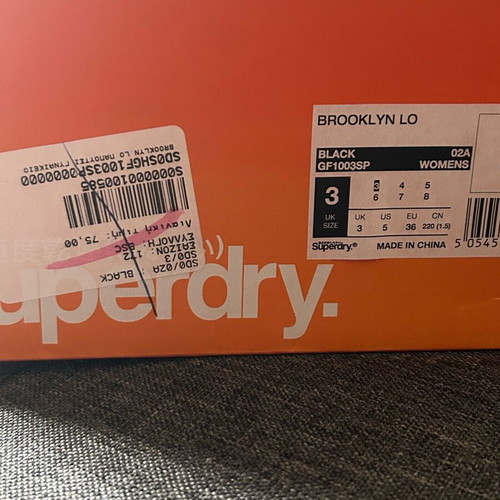 Superdry women's leather sneakers size 36 used, black