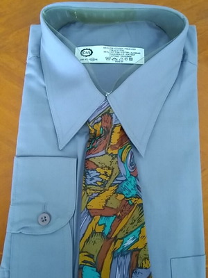 C&A set shirt with tie new, size L, purple
