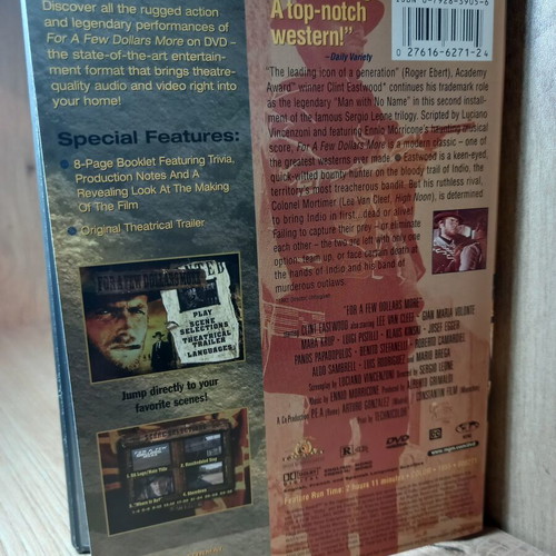 For a Few Dollars More DVD like new, Region 1, English subtitles