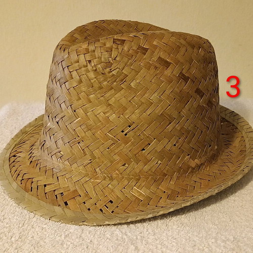 Straw hats new unisex, one size, set of 4 pieces