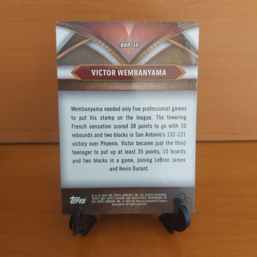 2025-26 Topps Victor Wembanyama Power Players and 2024-25 Topps Chrome Ball of Duty cards new