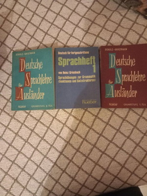 German language books used, pack of 3 study guides