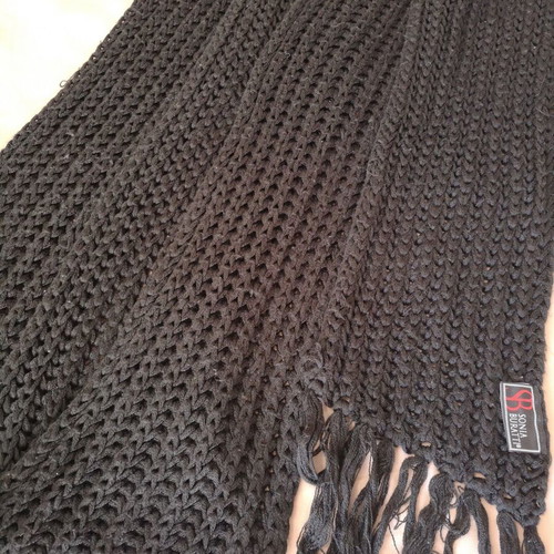 Black scarf very long used