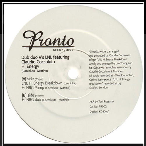 The Dub Duo V's LNL Featuring Claudio Coccoluto Hi Energy 12 Maxi like new