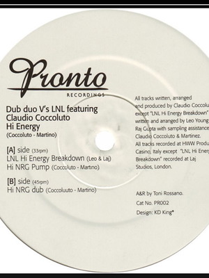 The Dub Duo V's LNL Featuring Claudio Coccoluto Hi Energy 12 Maxi like new
