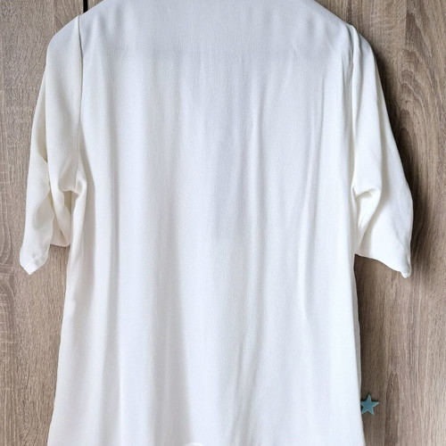 Airy blouse shirt like new, white, with zipper