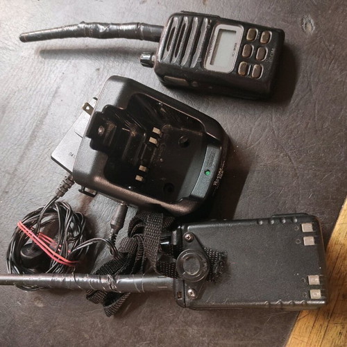 Icom IC M88 VHF Marine Transceiver Radio used with charger