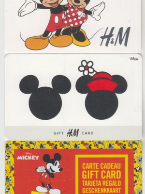 5 Disney Mickey gift cards