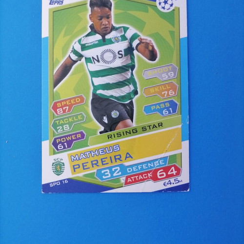 Rising star Topps Match Attax Pereira with minor crease