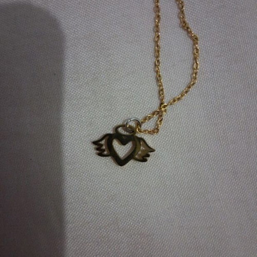 Necklace made of stainless steel, new, gold color
