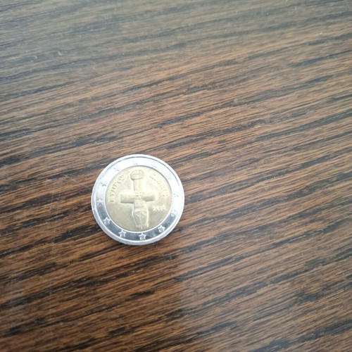 2 Euro Coin Cyprus 2013 Cross-Shaped Idol used, collectible