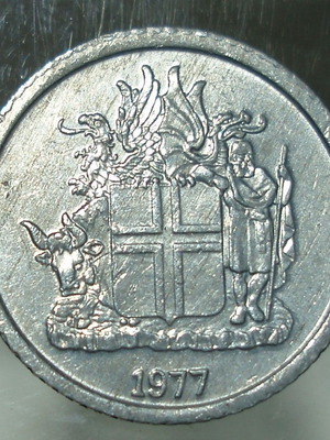Island 1 Krona 1977 used