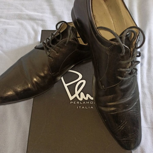 Perlamoda shoes used, genuine leather, size 43, black