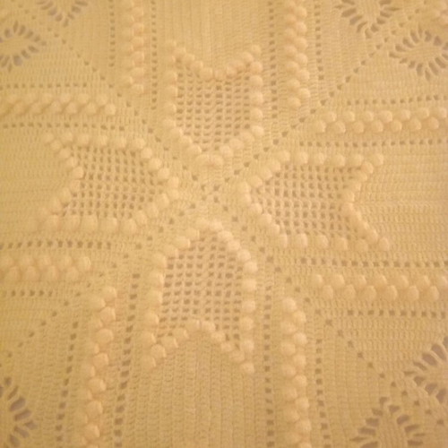 Handmade vintage crochet blanket like new 230x190