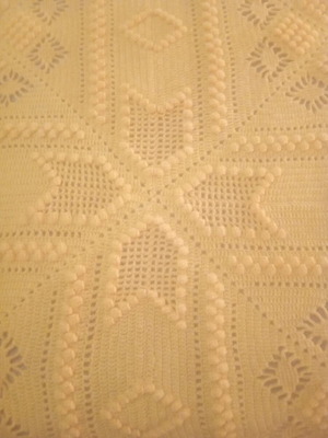 Handmade vintage crochet blanket like new 230x190