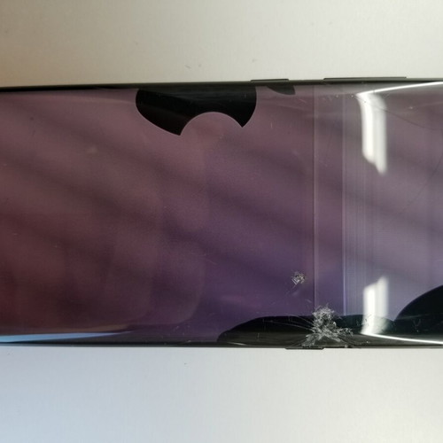 Samsung S8 smartphone with cracked screen and new battery