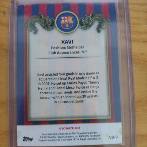 Topps Barcelona team set Xavi vintage like new