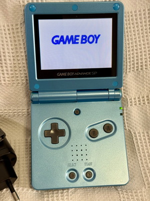 Game Boy Advance SP AGS-101 Pearl Blue κονσόλα με οπίσθιο φωτισμό σαν καινούργιο