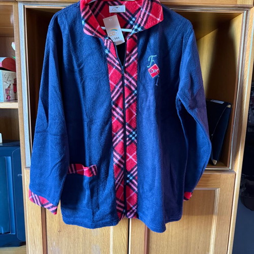 Fleece jacket blue and red new XXL