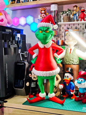 Grinch χριστουγεννιάτικη φιγούρα Άγιου Βασίλη, 27 εκ.