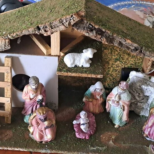 Nativity scene used with low lighting