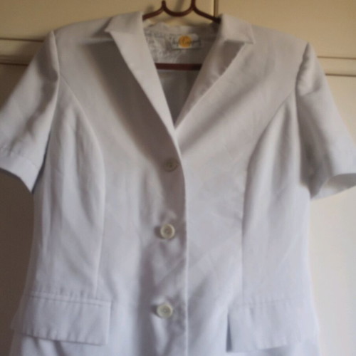 Stefi Cappeli short-sleeve women's jacket medium, like new, light gray