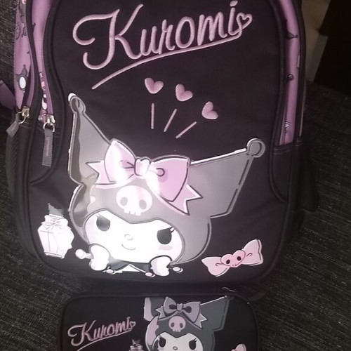 Kuromi school backpack and pencil case for primary school