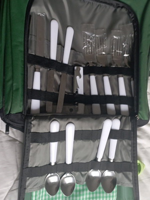 Cooler bag new with cutlery set for beach and picnic