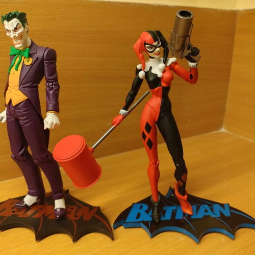 DC Batman Joker Harley Quinn 6' figures used