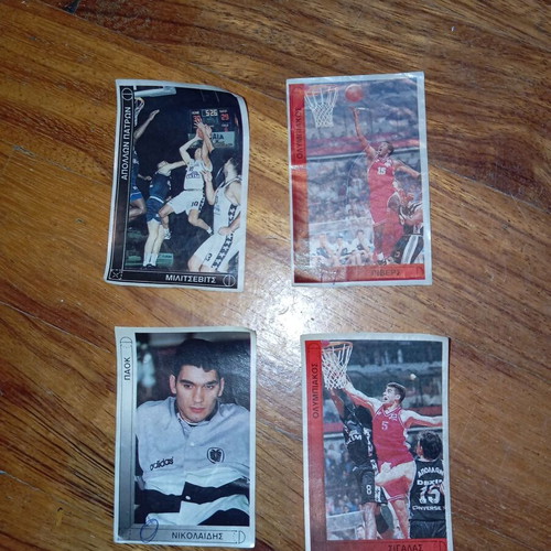 Basketball stickers 95-96 used, collection of 4 pieces