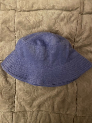 Bucket hat used, purple terry cloth, size M