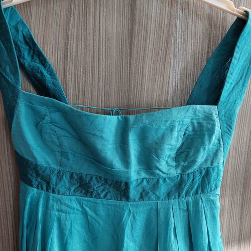 Observe midi dress green emerald used, open back, size S