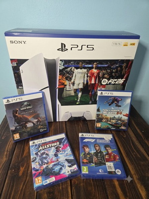 Sony PlayStation 5 Slim Disk Edition 1TB sealed with 4 sealed games