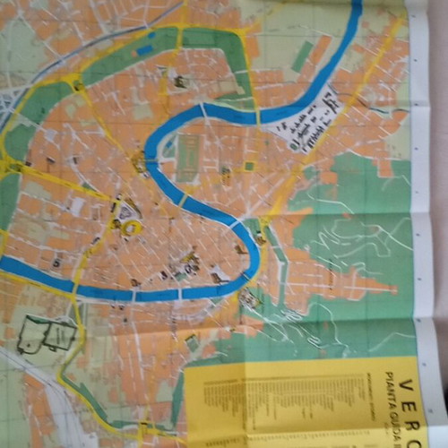 Verona map used, Italian