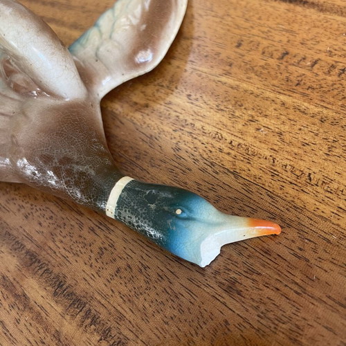Ceramic flying ducks set of 3 used vintage wall decor