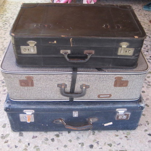 Old suitcases used