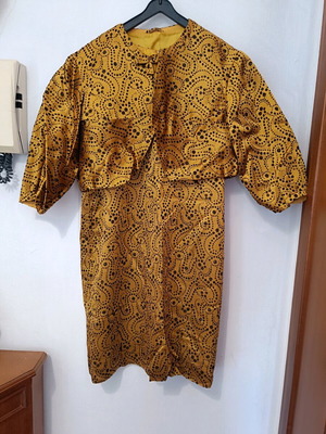 Women's dress with jacket like new, gold color