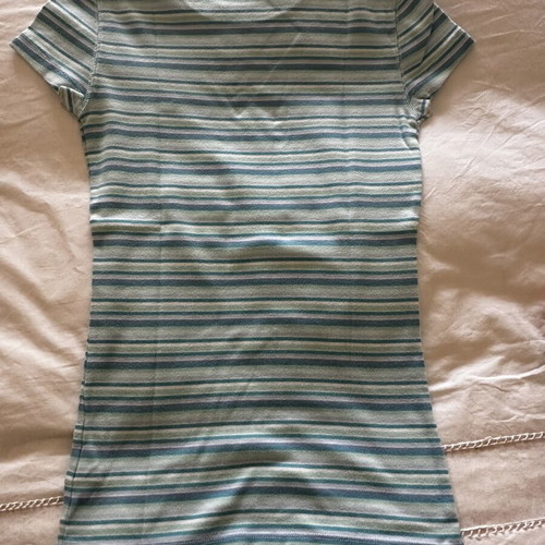 Tommy Hilfiger women's striped T-shirt slim fit, like new, turquoise