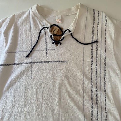 Natural World men's summer blouse new, size L, white