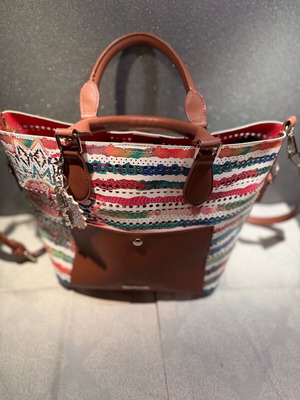 Desigual Multicolor Tote Bag with Mandala Print like new