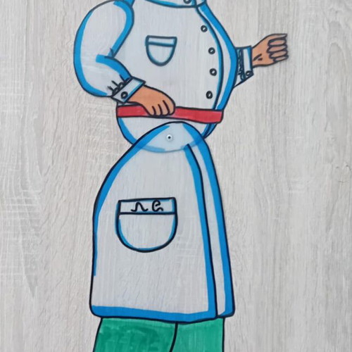 Shadow theater figure Doctor new, large professional
