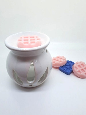 Σετ καυστήρας με 6 wax melts βαφλάκια από φυτικό κερί καινούργιο