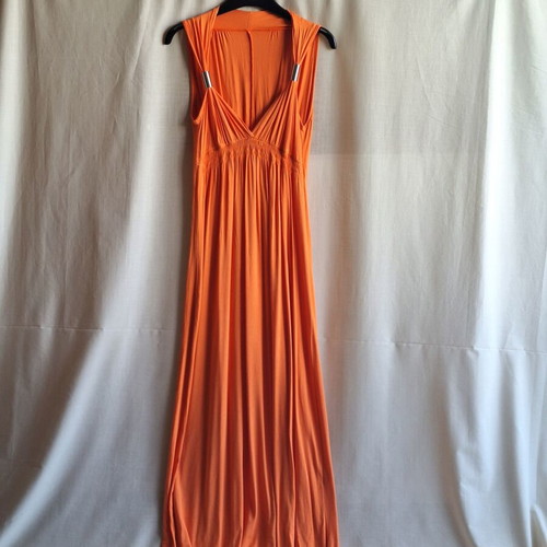 Orange Maxi Dress Small Goddess Look used, resort wear