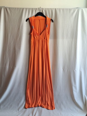 Orange Maxi Dress Small Goddess Look used, resort wear
