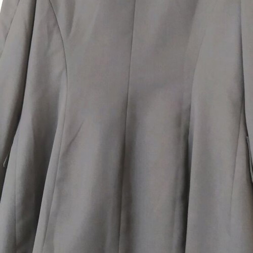 Gray suit like new with long skirt and side slit