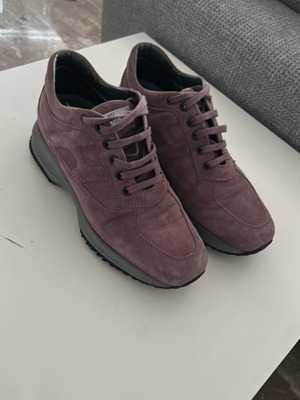Hogan suede sneakers like new, purple, size 37