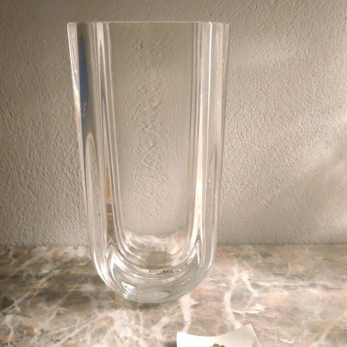 Kosta Boda crystal vase new, 23 cm height